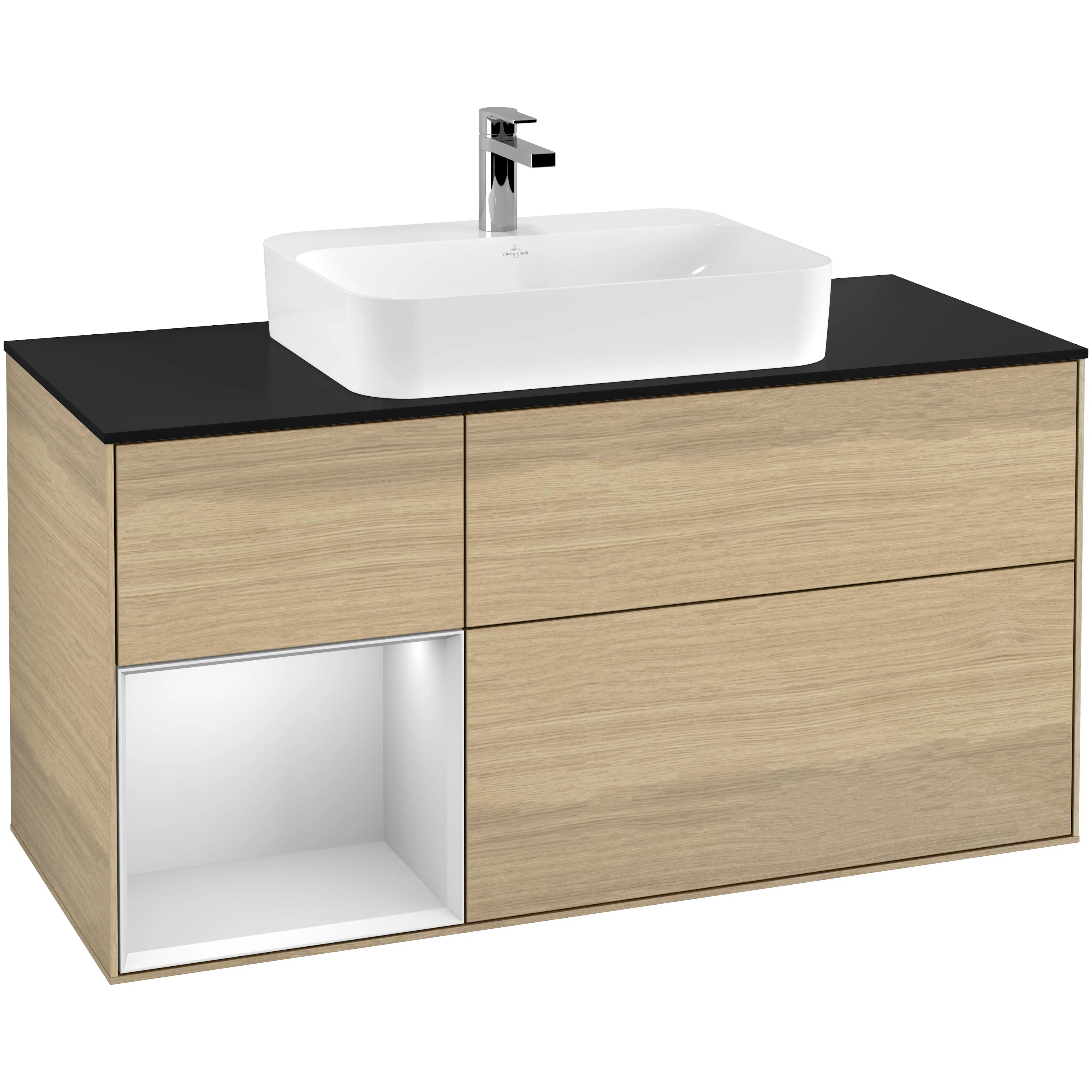 Tvättställsskåp Villeroy & Boch Finion med 3 Lådor Hylla och Bänkskiva för Ytmonterat Tvättställ