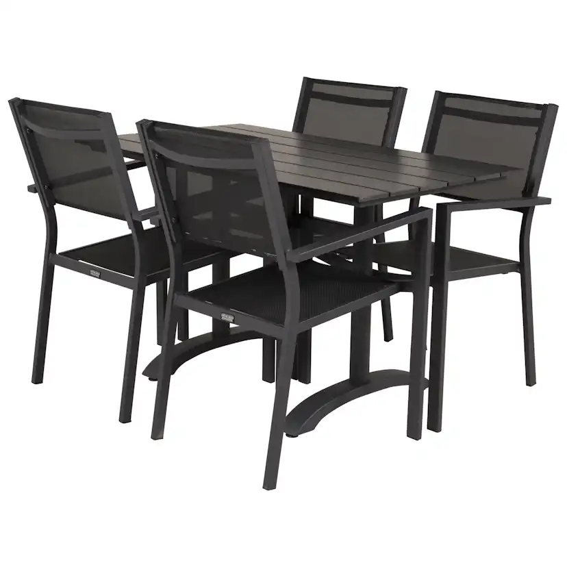 Cafégrupp Venture Home Dolly med 4 Copacabana Matstolar