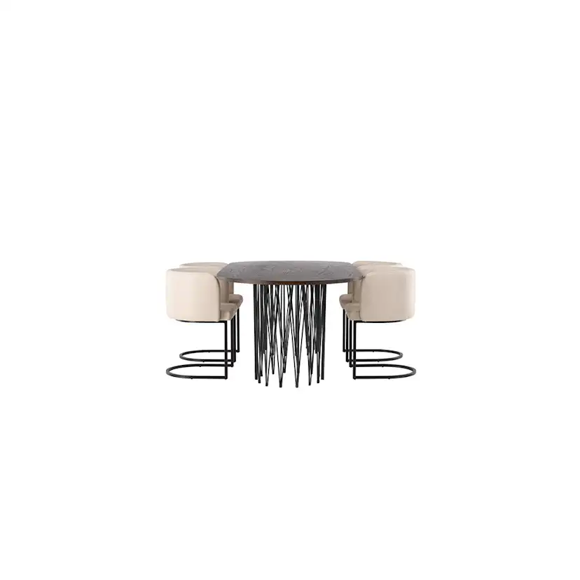 Matgrupp furniture/fashion Stone med 4 Simrishamn Stolar