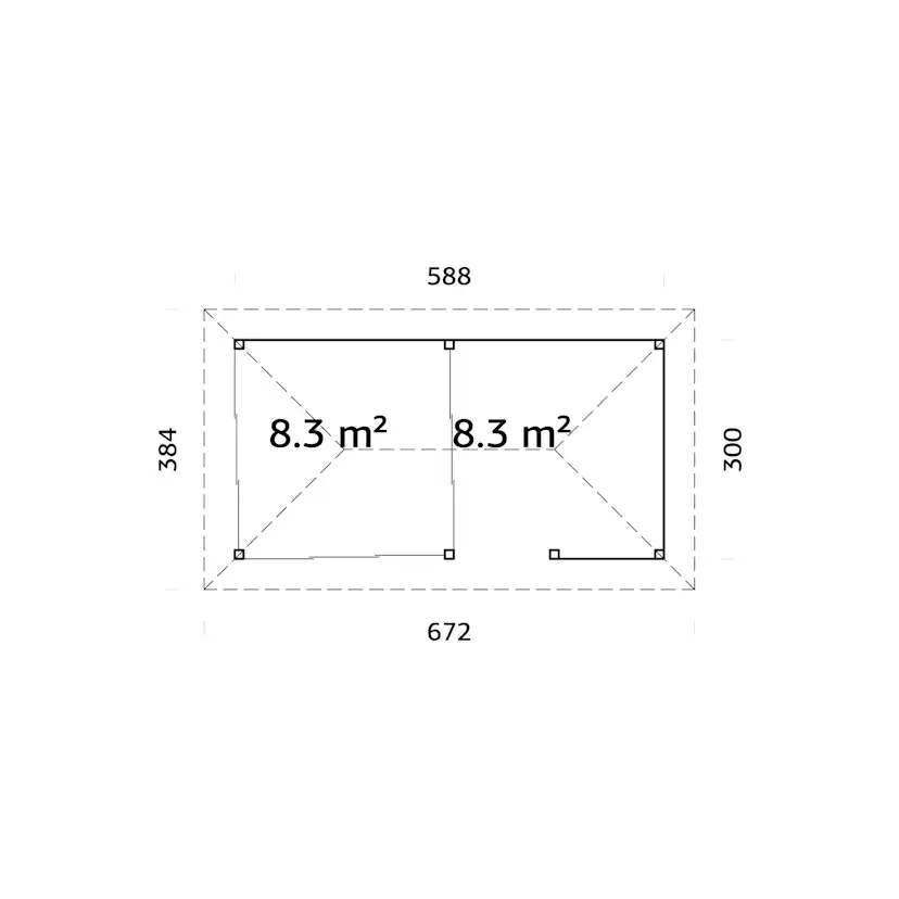 Uterum Palmako Bianca 16,6 m2 Set 208 Slide
