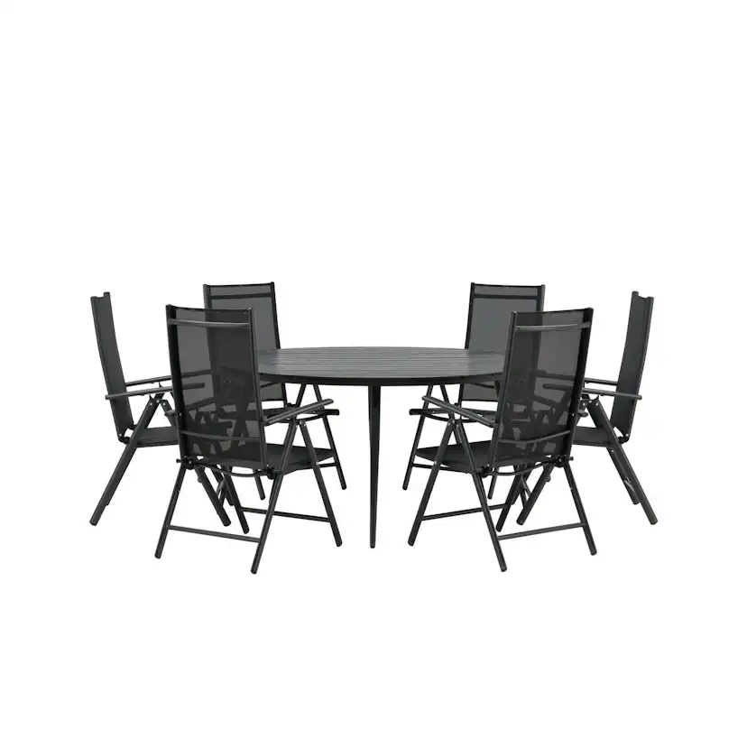 Matgrupp Venture Home Break Matgrupp Utomhus Rund 150 cm med 6 Break Positionsstol