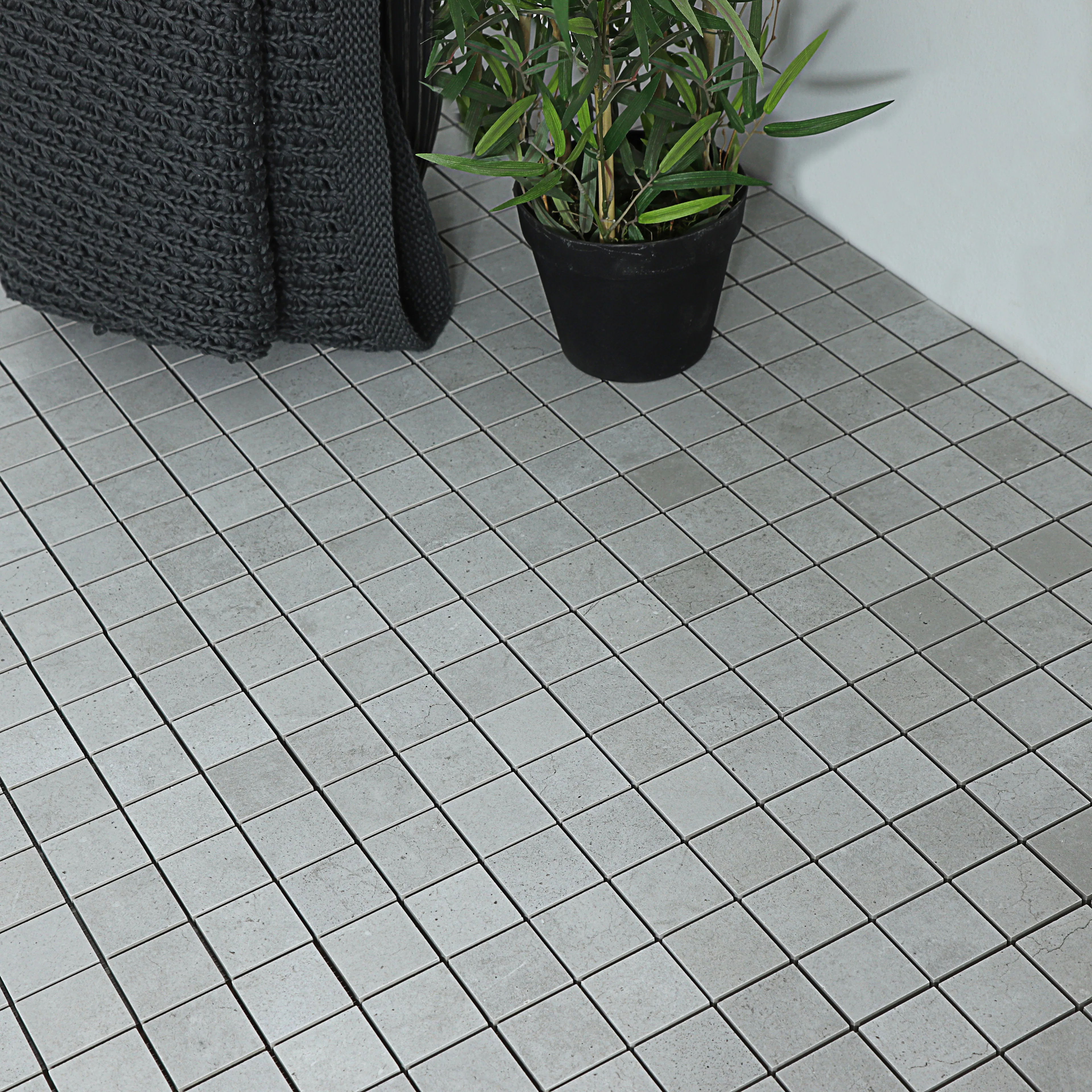Mosaik Tenfors Carnaby Gris Matt 5x5 cm