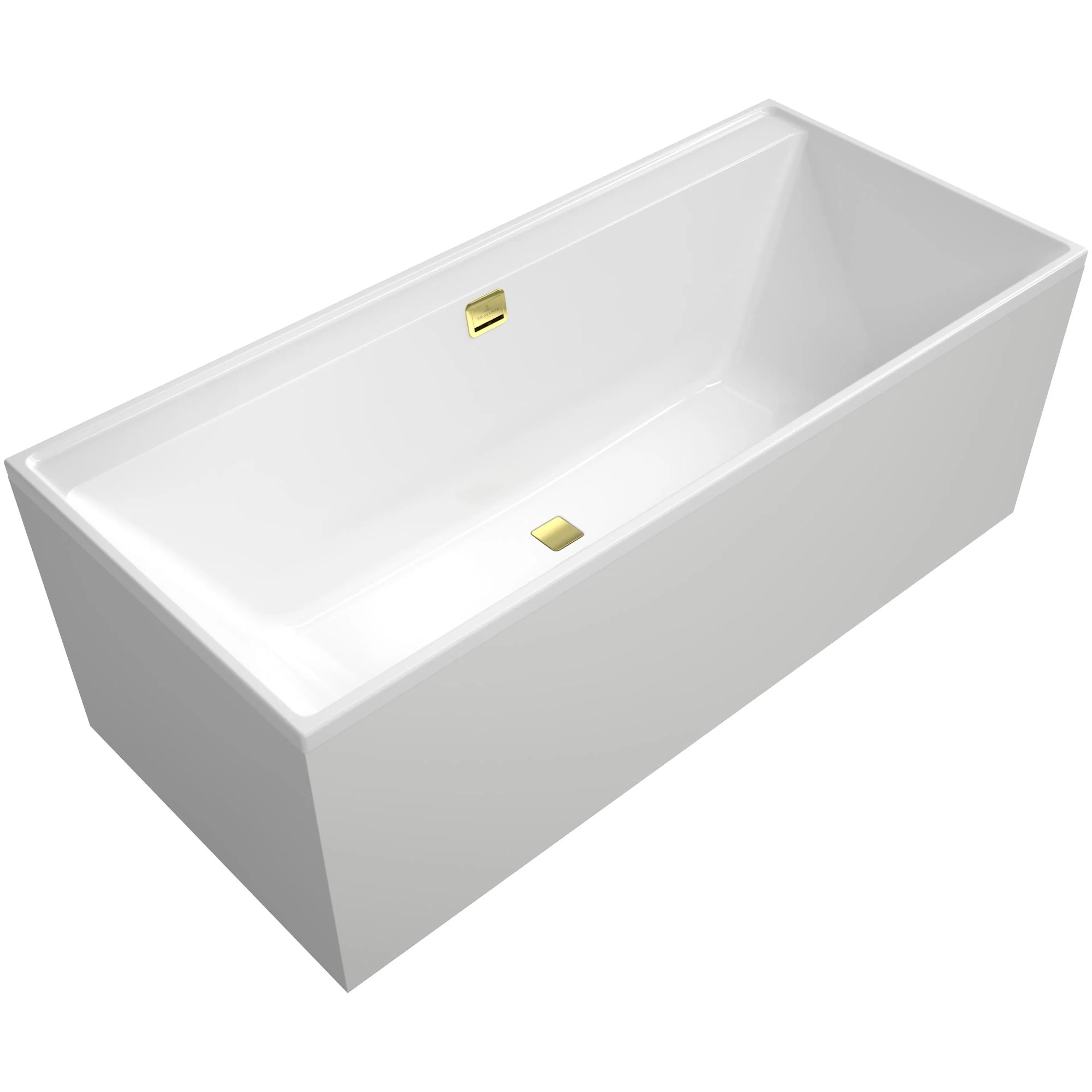 Badkar Villeroy & Boch Collaro UBA180COR2JV-01 Vit Alpin, L: 1800 mm, Guld