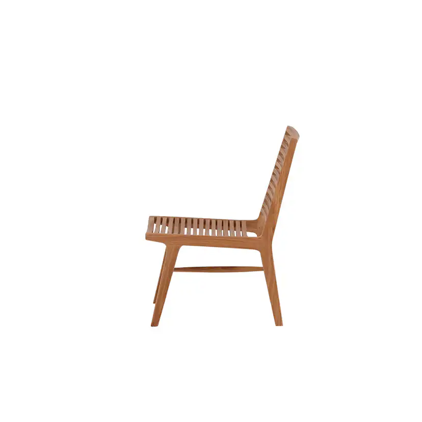 Loungestol Venture Home Ribbon Utomhusstol i Naturfärgad Teak