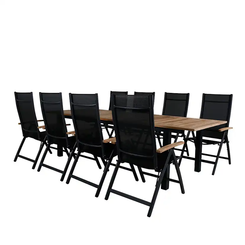 Matgrupp Venture Home Perla med 8 Perla Positionsstolar