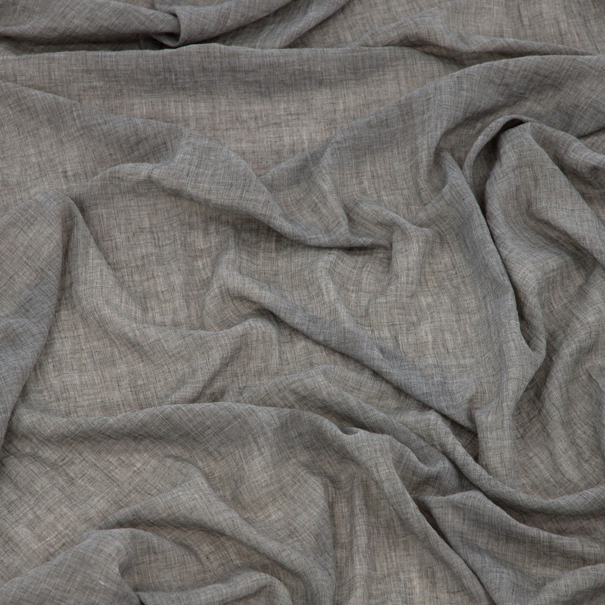 Elena Curtain Polyster/cotton - Grey - 135*240 - Channel Grå, Längd: 240 cm