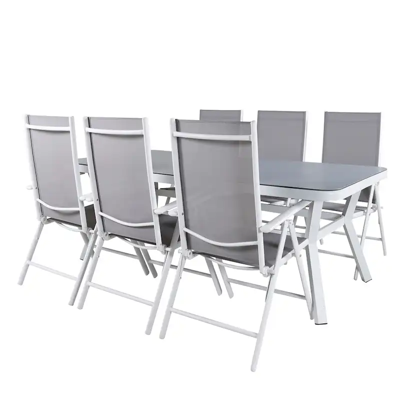 Matgrupp Utomhus Venture Home Virya 160x90 med 6 Break Trädgårdsstolar