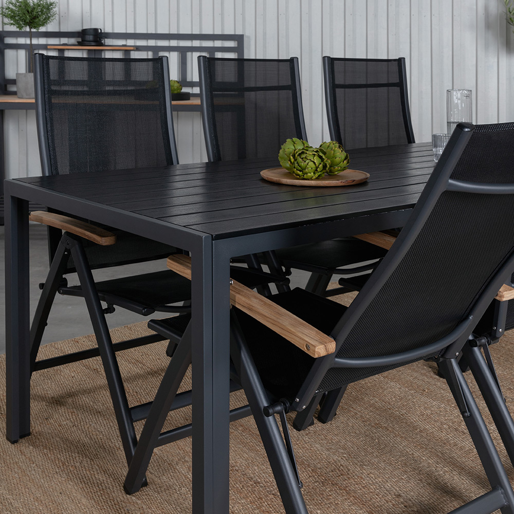 Matgrupp Utomhus Venture Home Bront med 6 Perla PositionsTrädgårdsstolar
