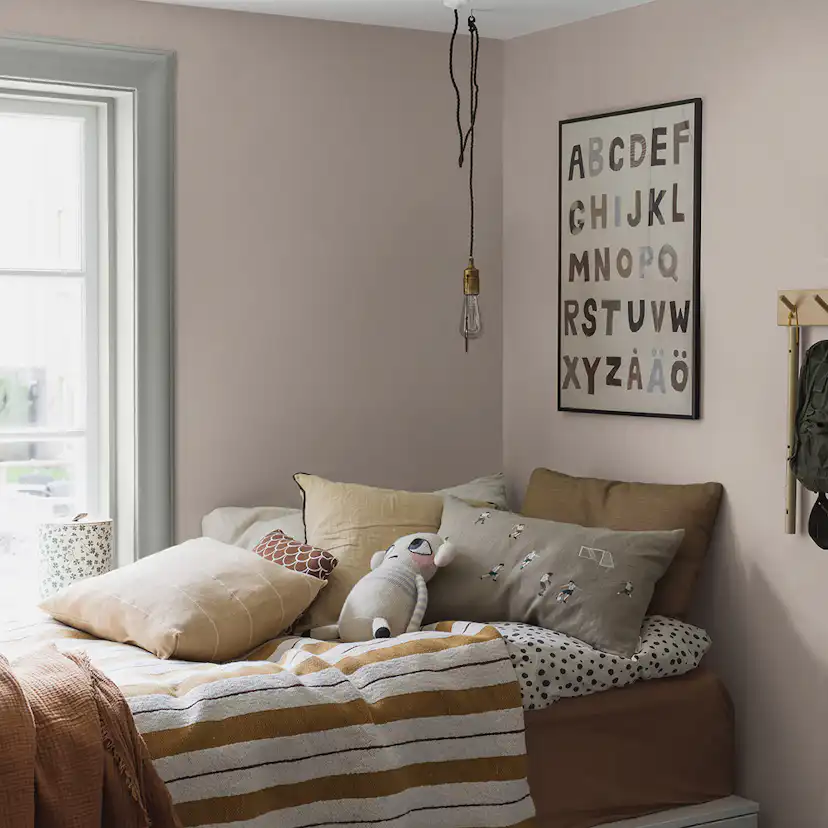 Tapet Boråstapeter Linen Soft Blush 4326 EasyUp, Enfärgad Rosa