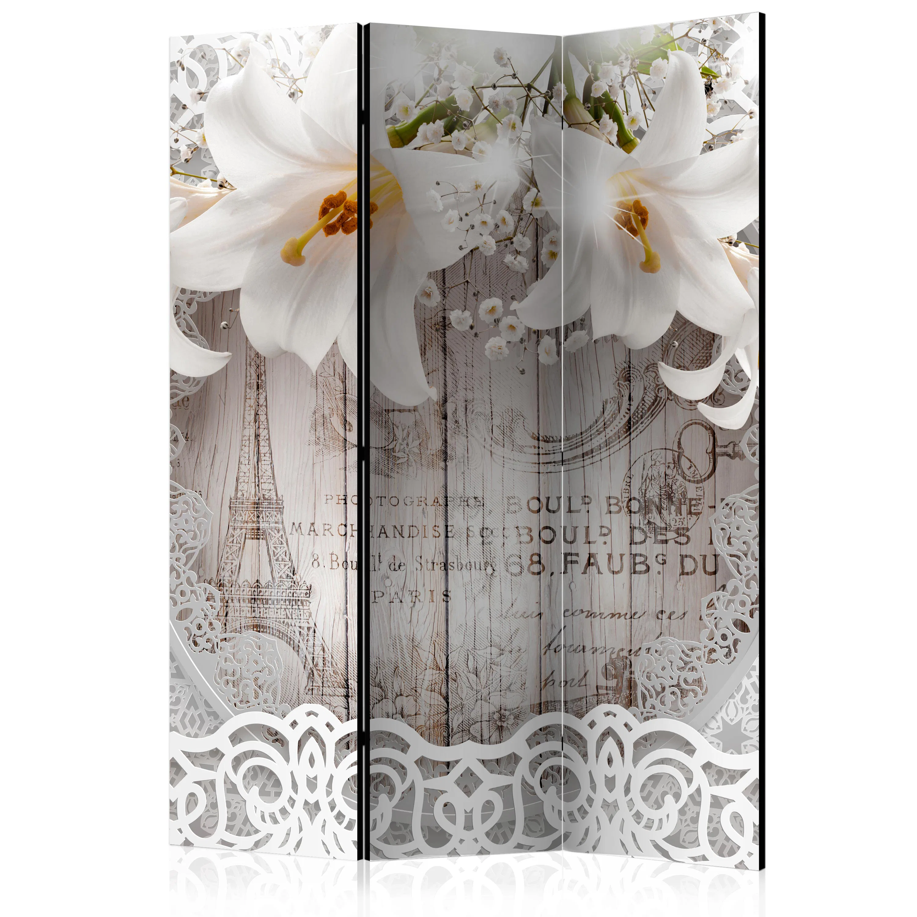 Rumsavdelare Arkiio Lilies And Quilted Background 135x172 cm