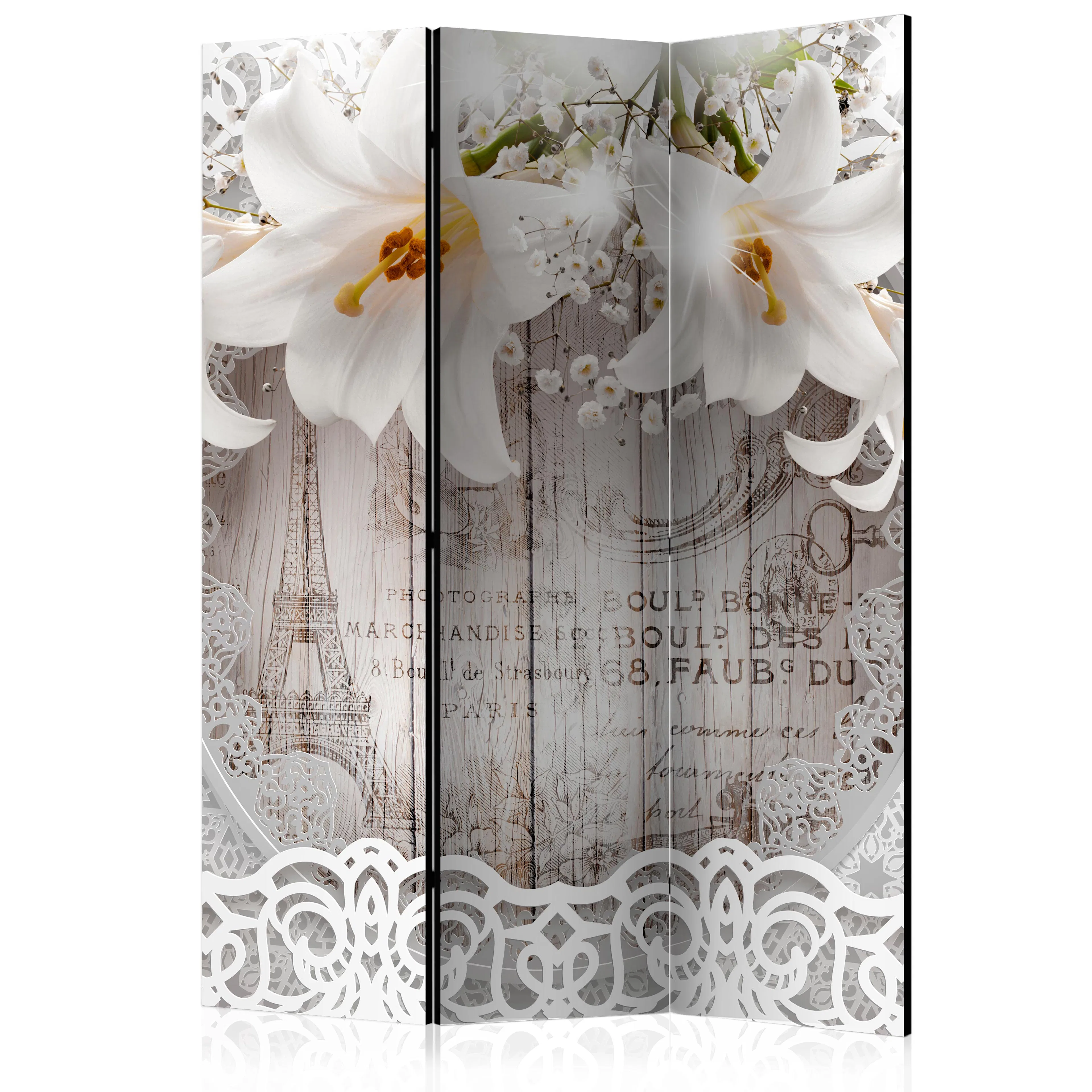 Rumsavdelare Arkiio Lilies And Quilted Background 135x172 cm