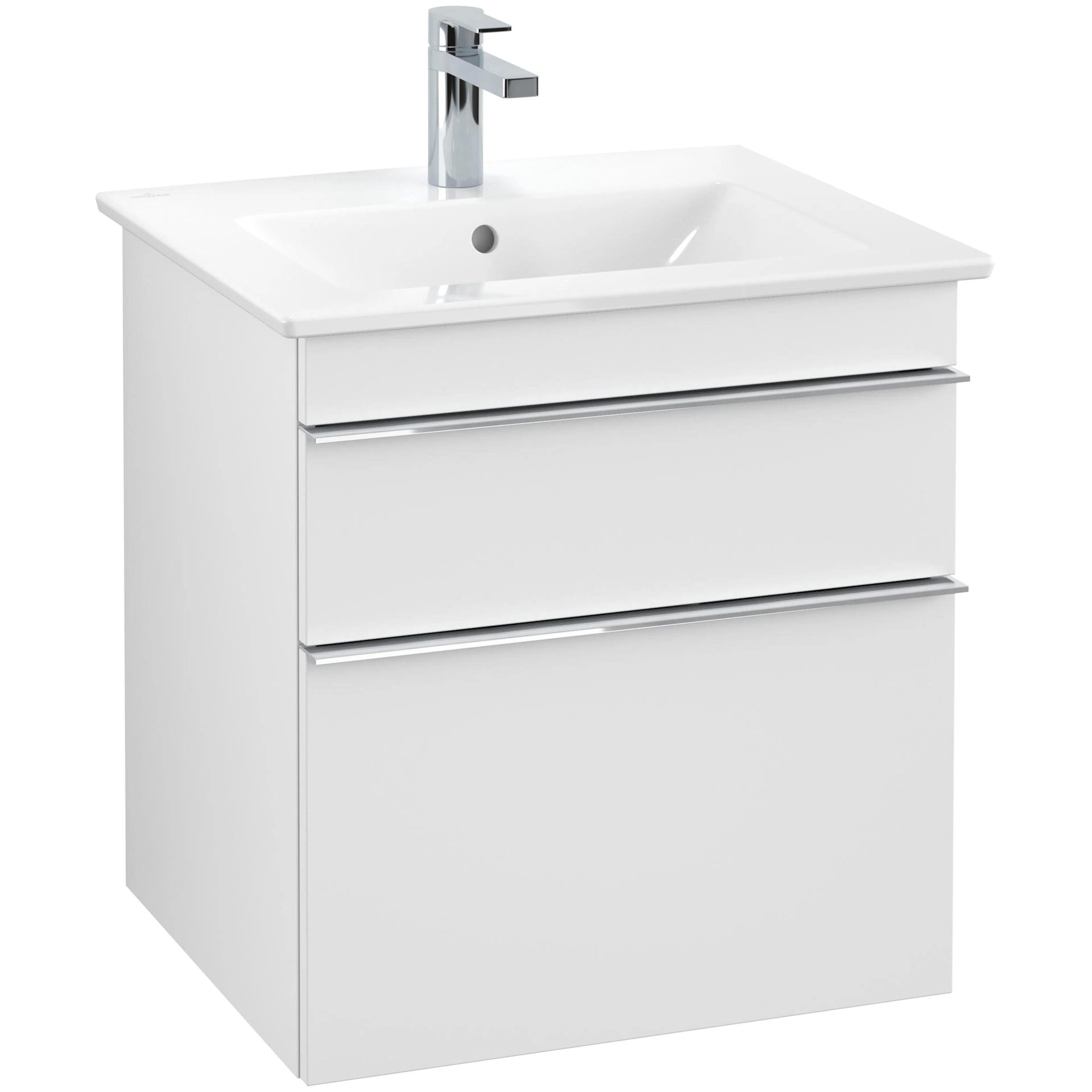 Tvättställsskåp Villeroy & Boch Venticello A92301MS Mattvit, Handtag: Krom, B: 553 mm