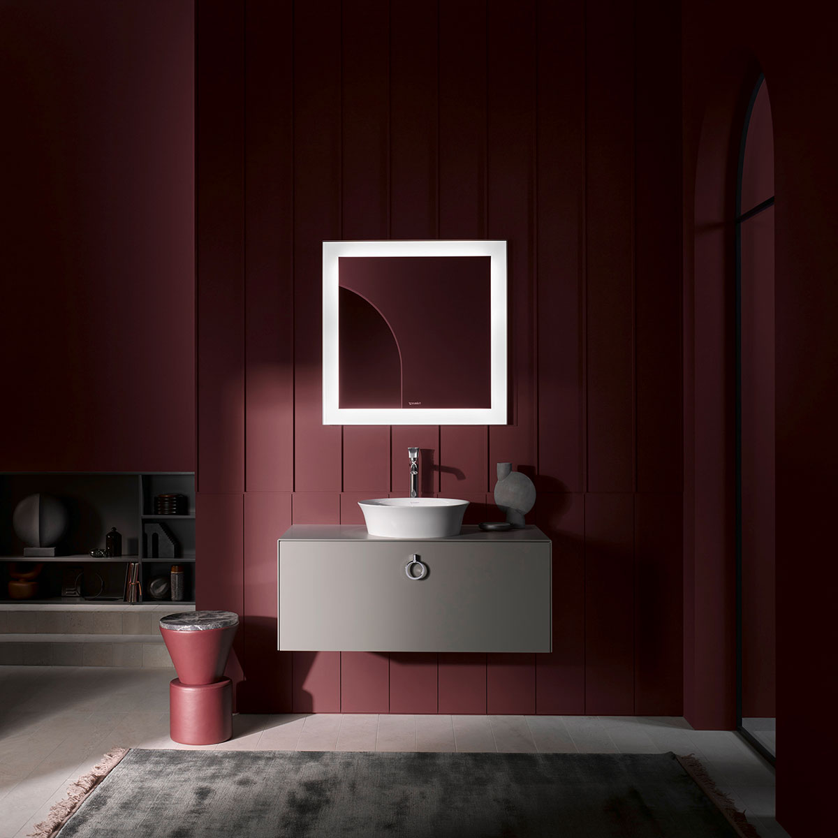 Tvättställ Duravit White Tulip för Placering på Bänkskiva Vit Högblank 430 mm