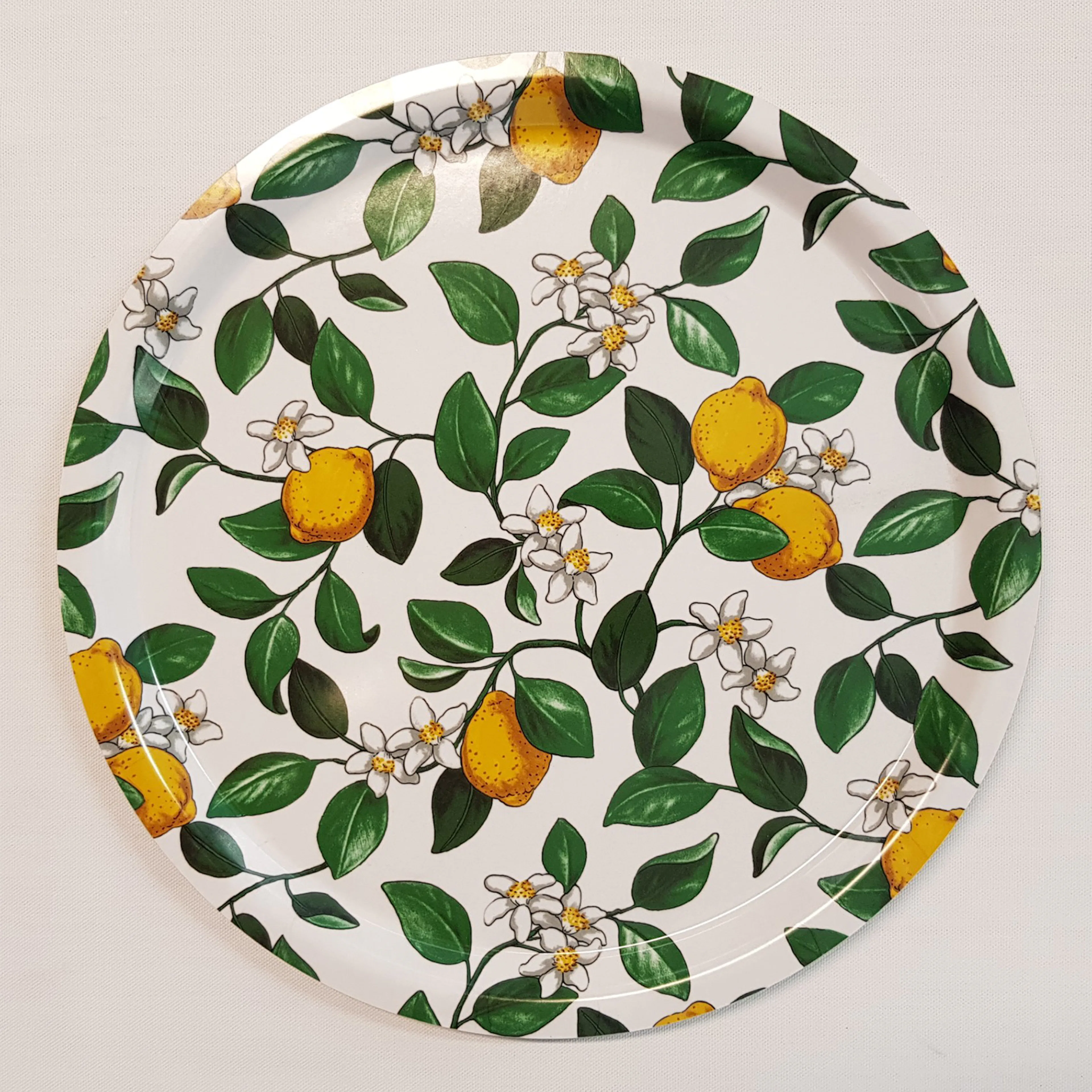 Bricka Arvidssons Textil Citronlycka Rund