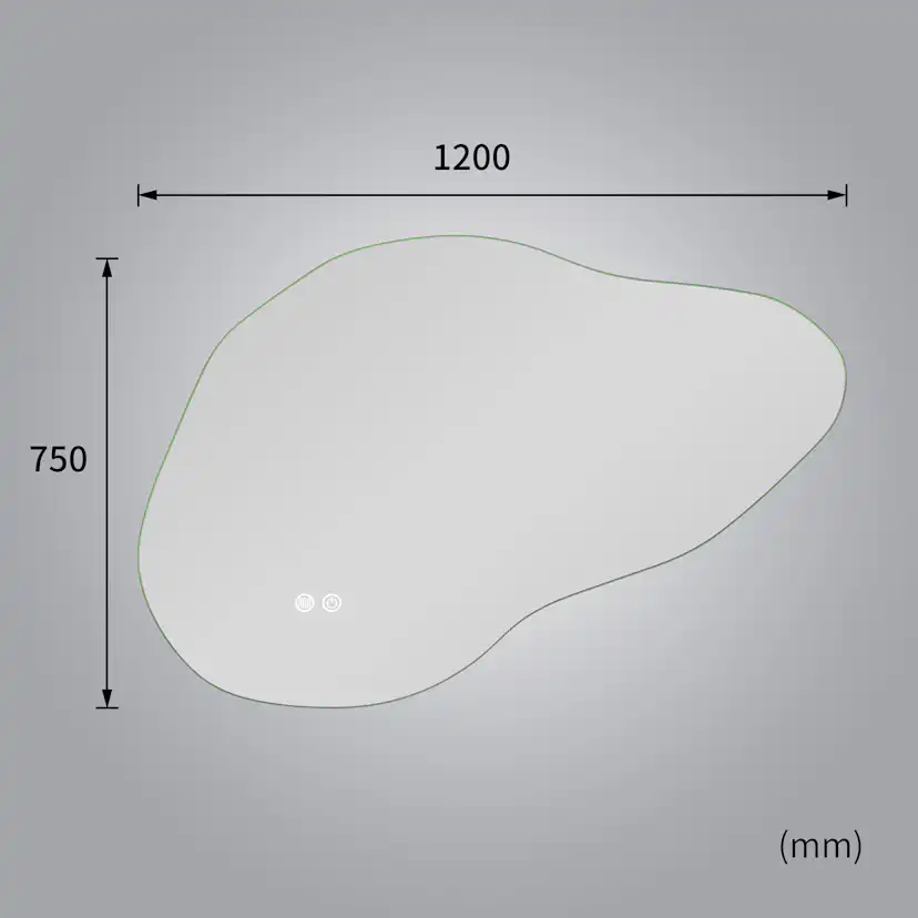 Badrumsspegel Lyfco med LED-Belysning 90x60 cm
