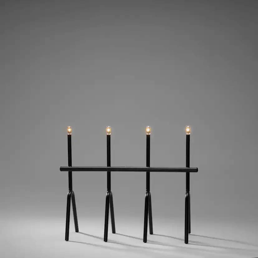 Elljusstake Gnosjö Konstsmide Metall Svart 4 LED
