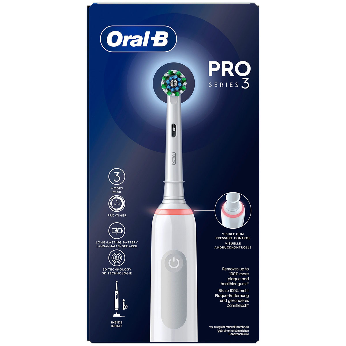 Eltandborste Oral-B Pro3 + Extra Refill