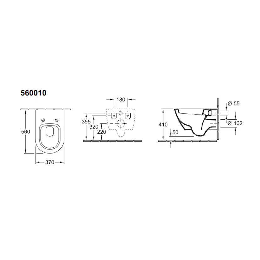 Vägghängd toalett Villeroy & Boch Subway 2.0 560010R1 Vit Alpin med Ceramic Plus
