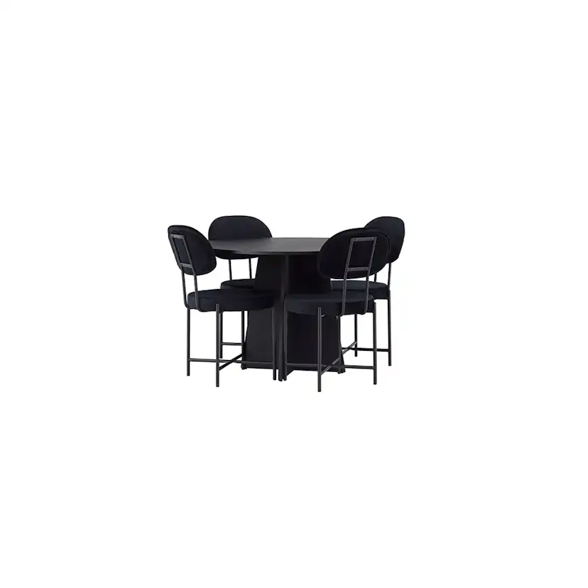 Matgrupp Venture Home Bootcut Ø110 cm med 4 st Stella stolar