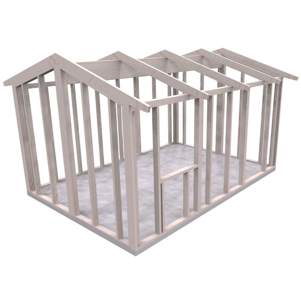 Friggebodsstomme Byggstommar 16 grader 4500x3190 mm Färdiga Sektioner