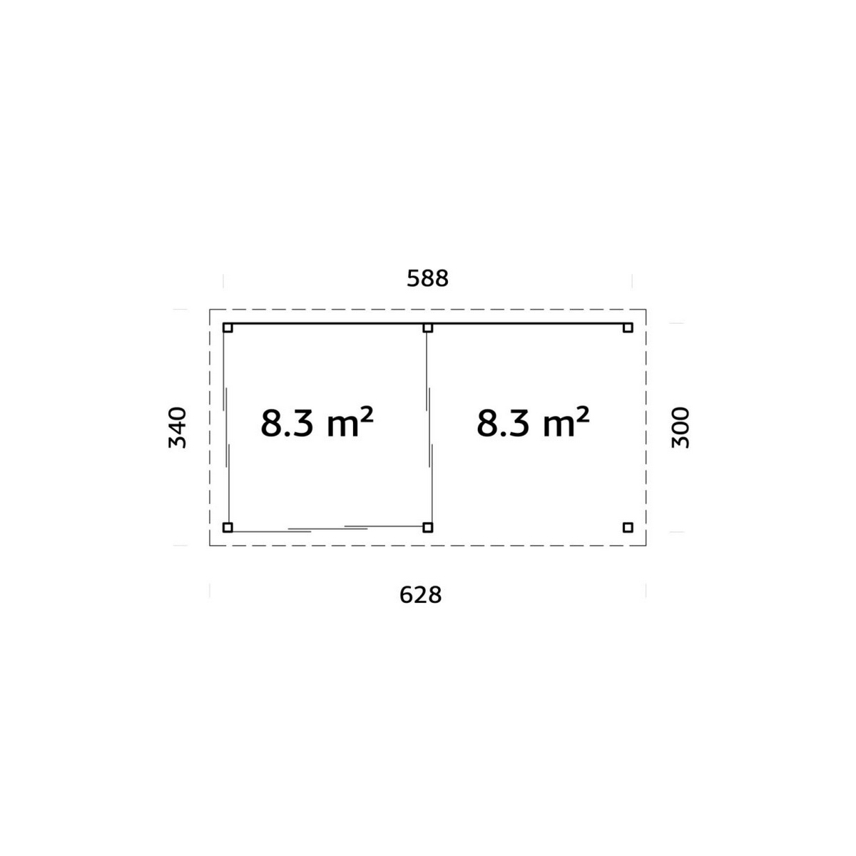 Uterum Palmako Lenna 16,6 m2 Set 406 Slide