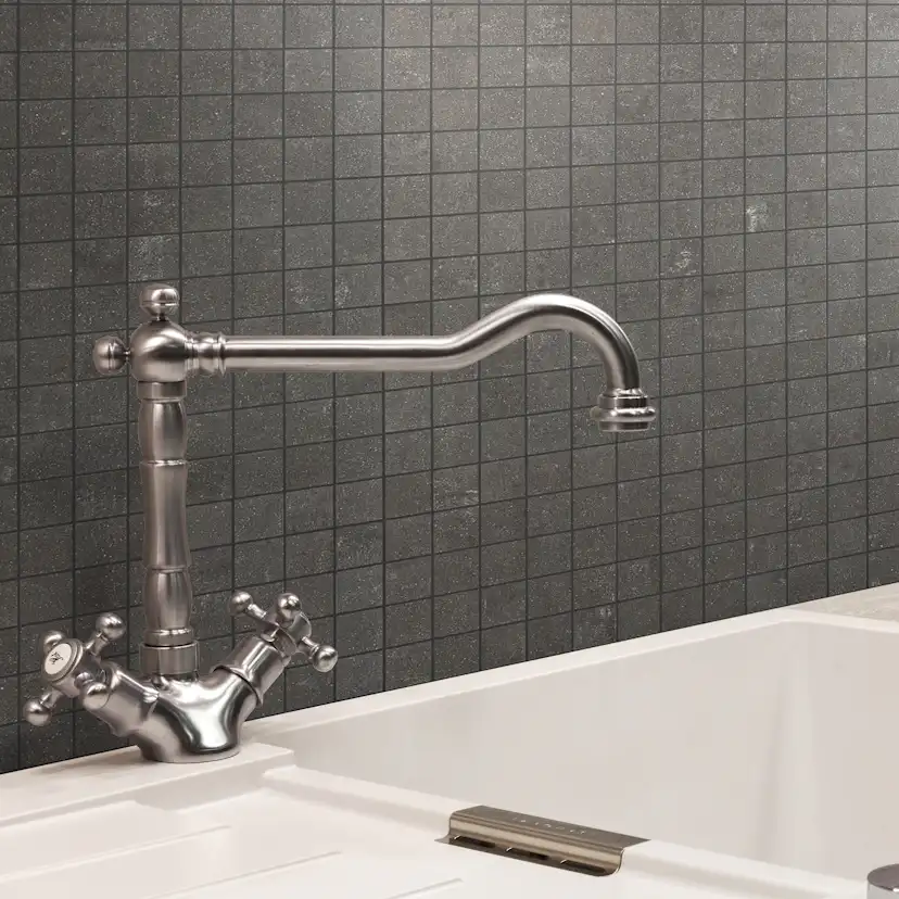 Klinkermosaik Arredo Archgres Mörkgrå 2,5x2,5 cm