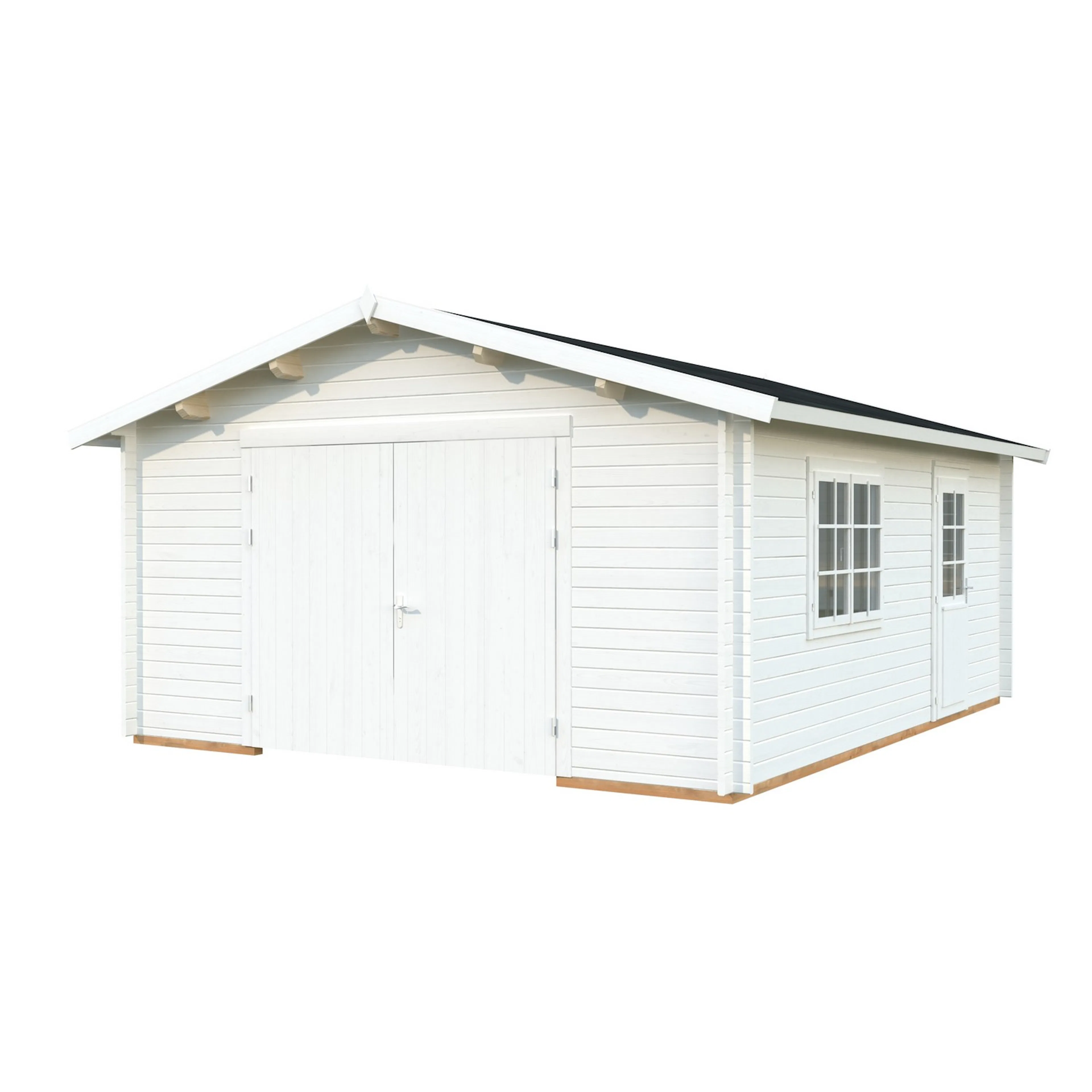Roger 23,9 m2 mit Holztor PNT9016W2 Vit