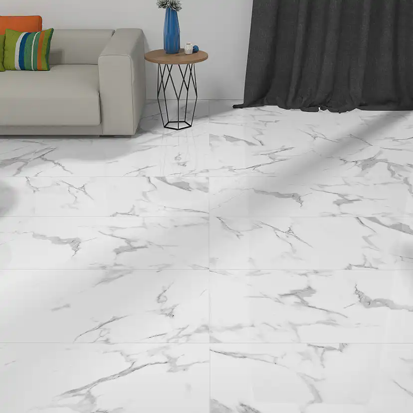Klinker Lhådös Glossy Calacatta 60,8x60,8 cm