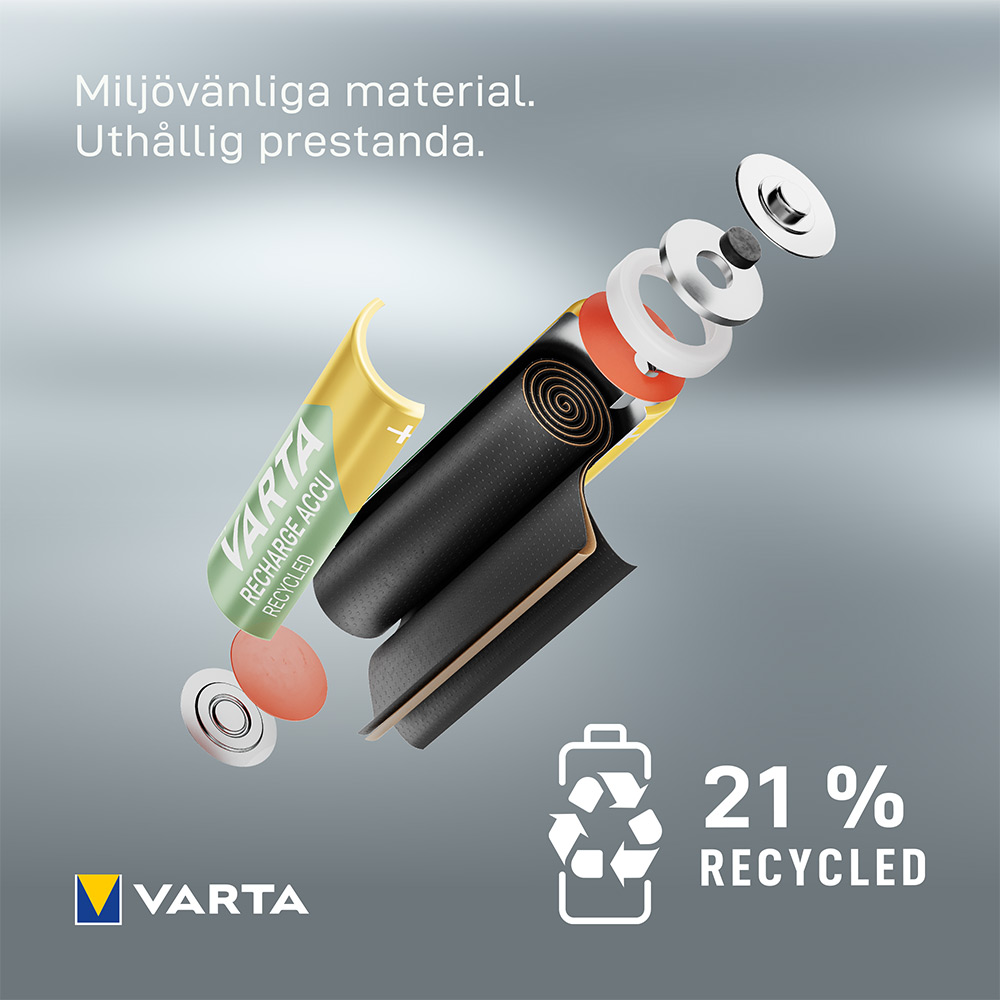 Batteri VARTA Laddningsbara Alkaliska AAA 800 mAh 4-Pack