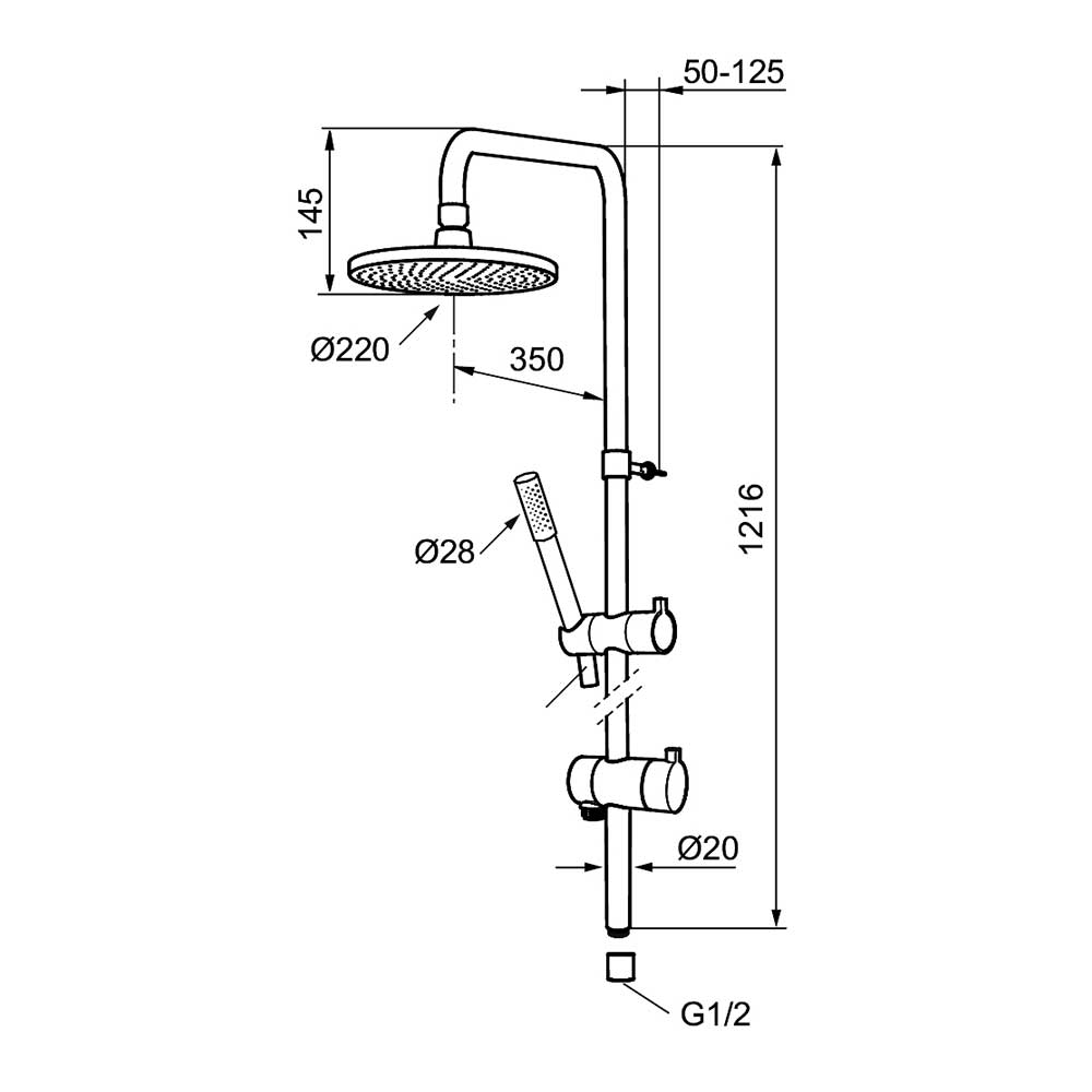 Takdusch Mora Rexx Shower System S6 Krom