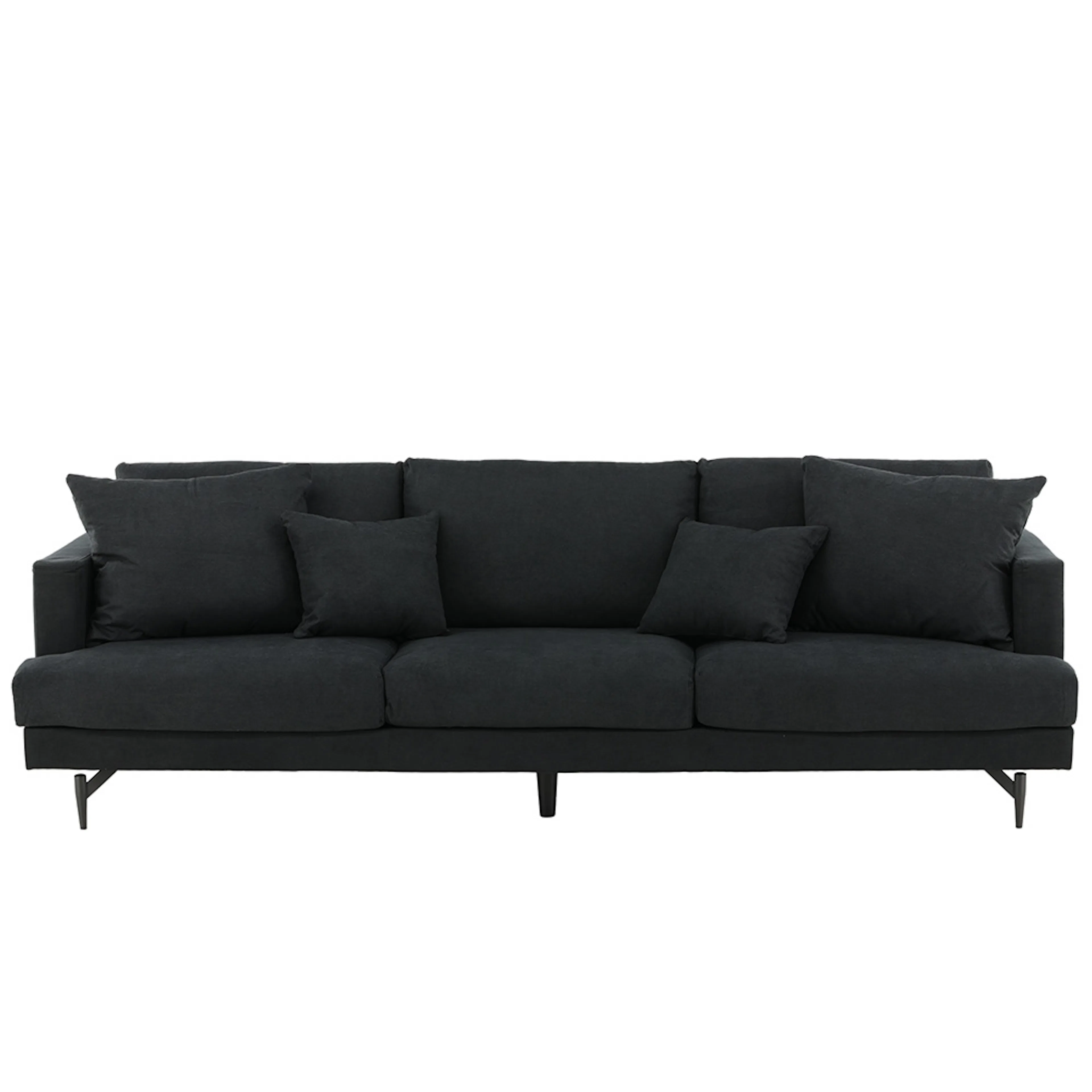 Sofia Sofa - Black / Black Velvet Svart