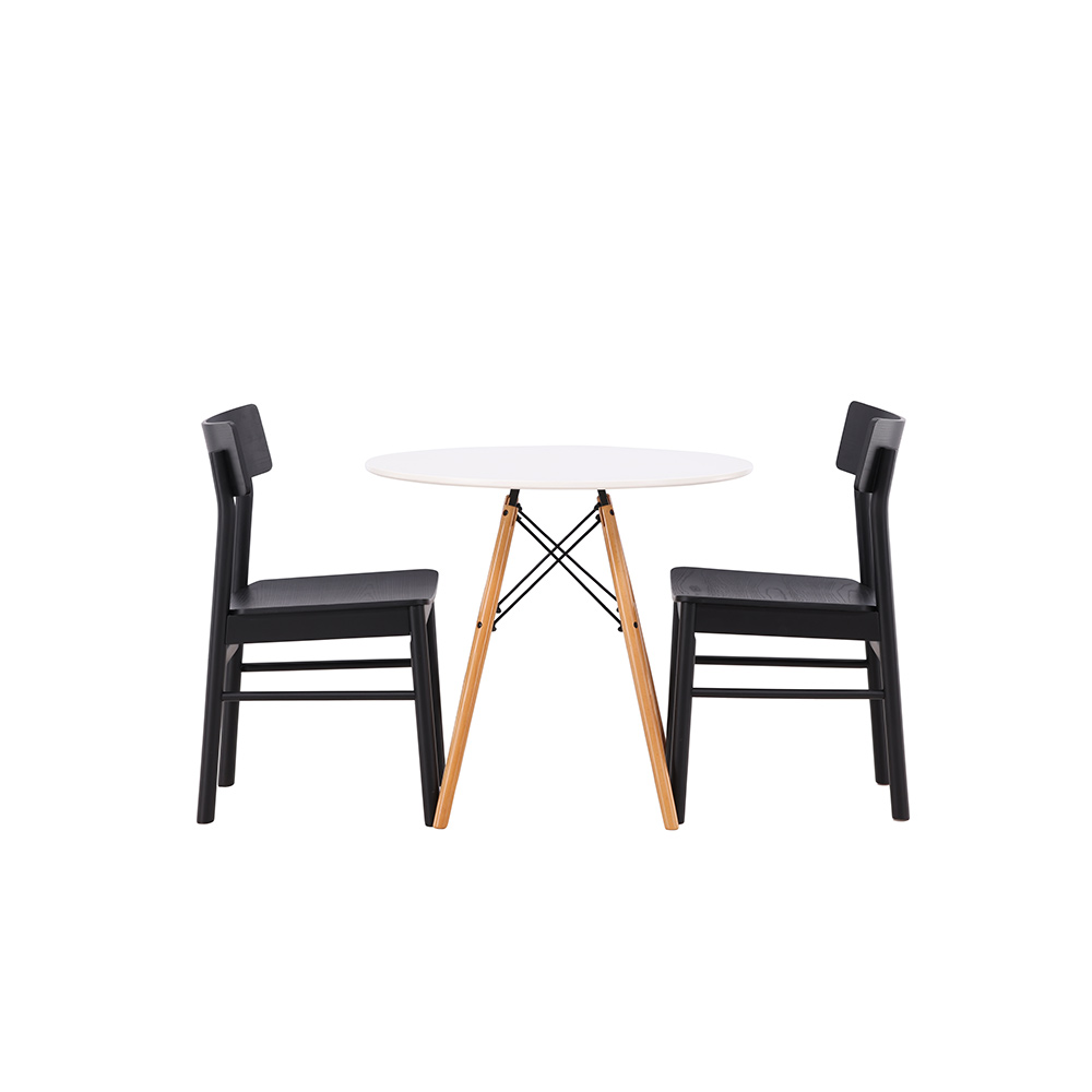 Matgrupp Venture Home Danburi Ø 60 cm med 2 Montros Stolar