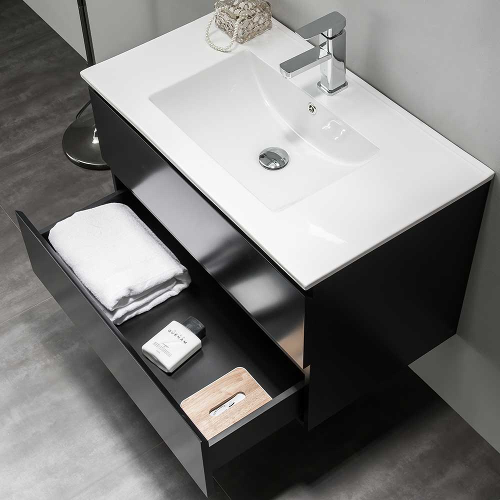 Tvättställsskåp Bathlife Eufori Svart