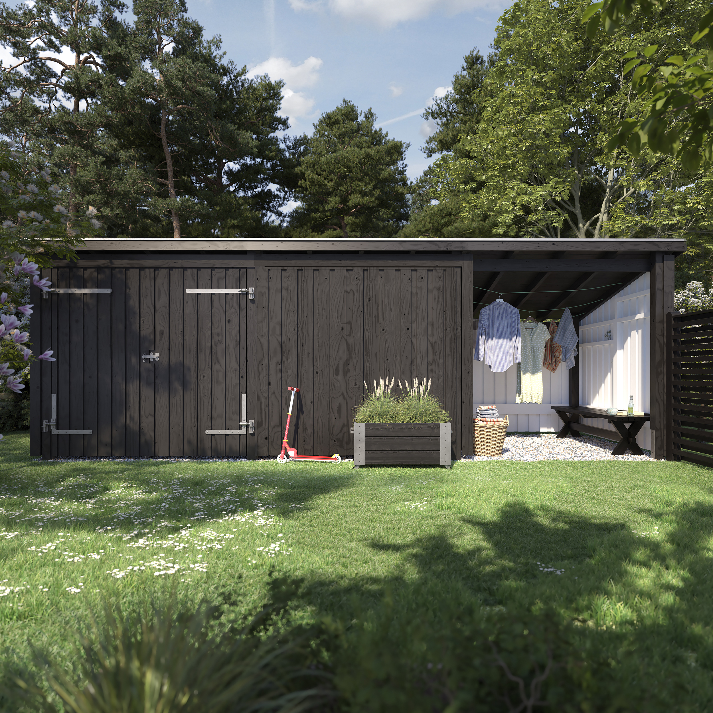 Bod PLUS Nordic Multi Trädgårdshus 14 m²