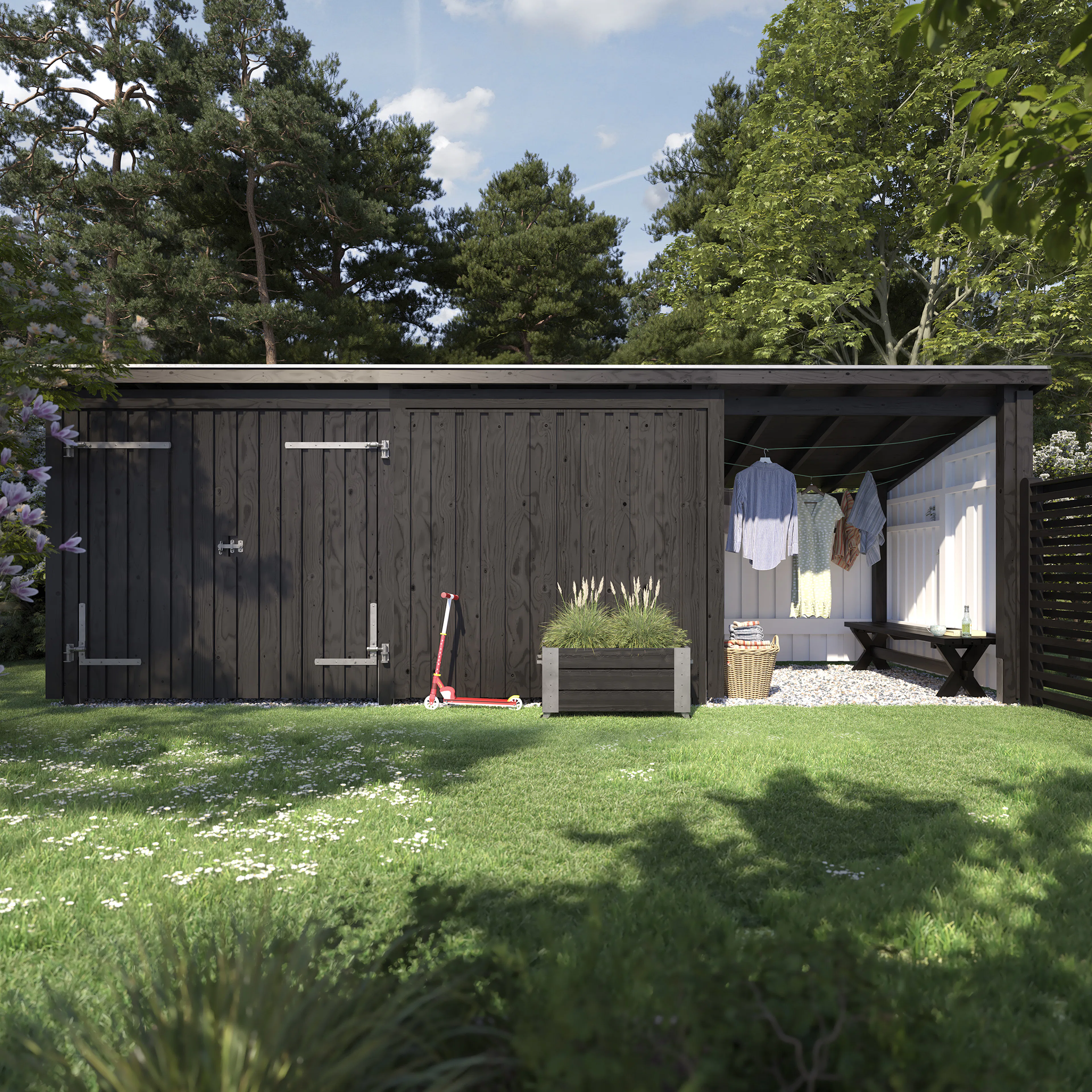Bod PLUS Nordic Multi Trädgårdshus 14 m²
