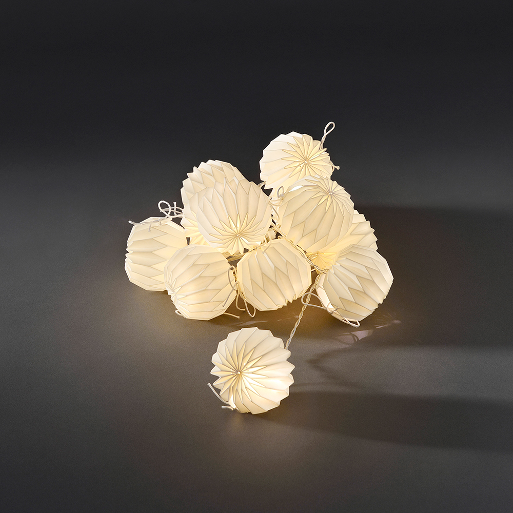 Ljusslinga Gnosjö Konstsmide Pappersbollar 12