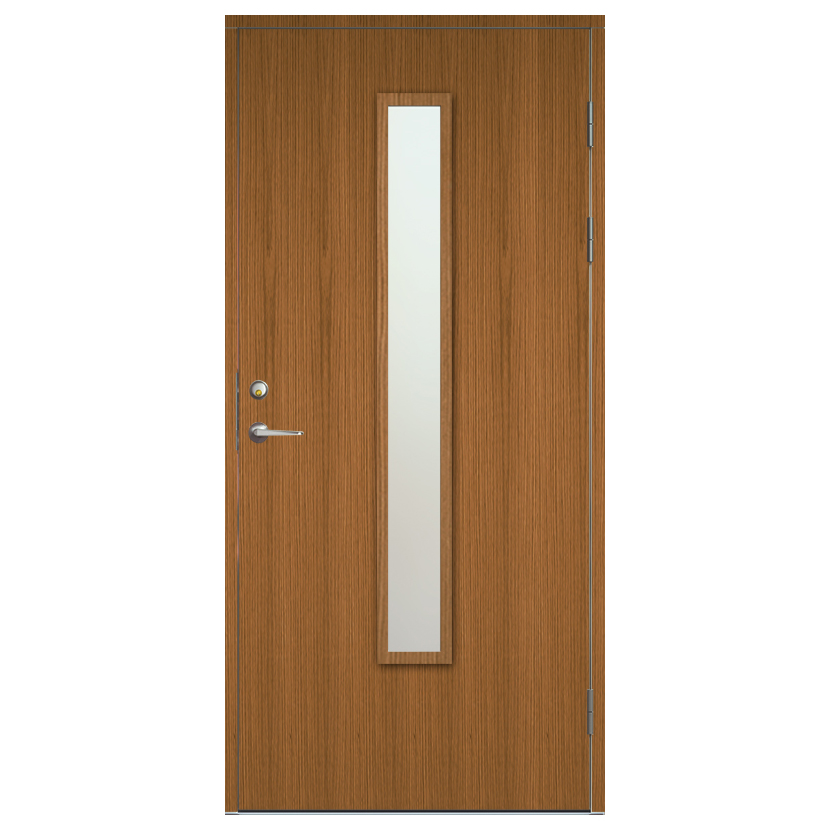 Ytterdörr SnickarPer 502G Teak Klarglas