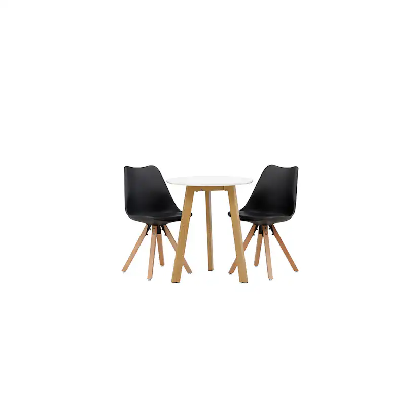 Matgrupp Venture Home Leonora Ø65 cm med 2 st Zeno stolar