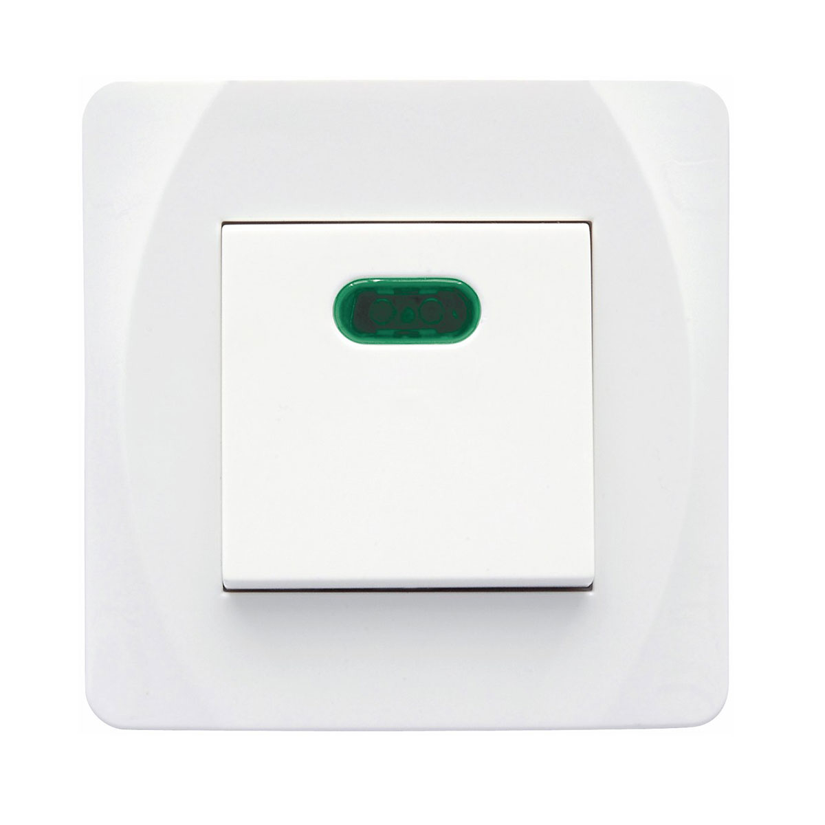 Strömbrytare Malmbergs Nova Infälld 2-Pol med Glimlampa Vit
