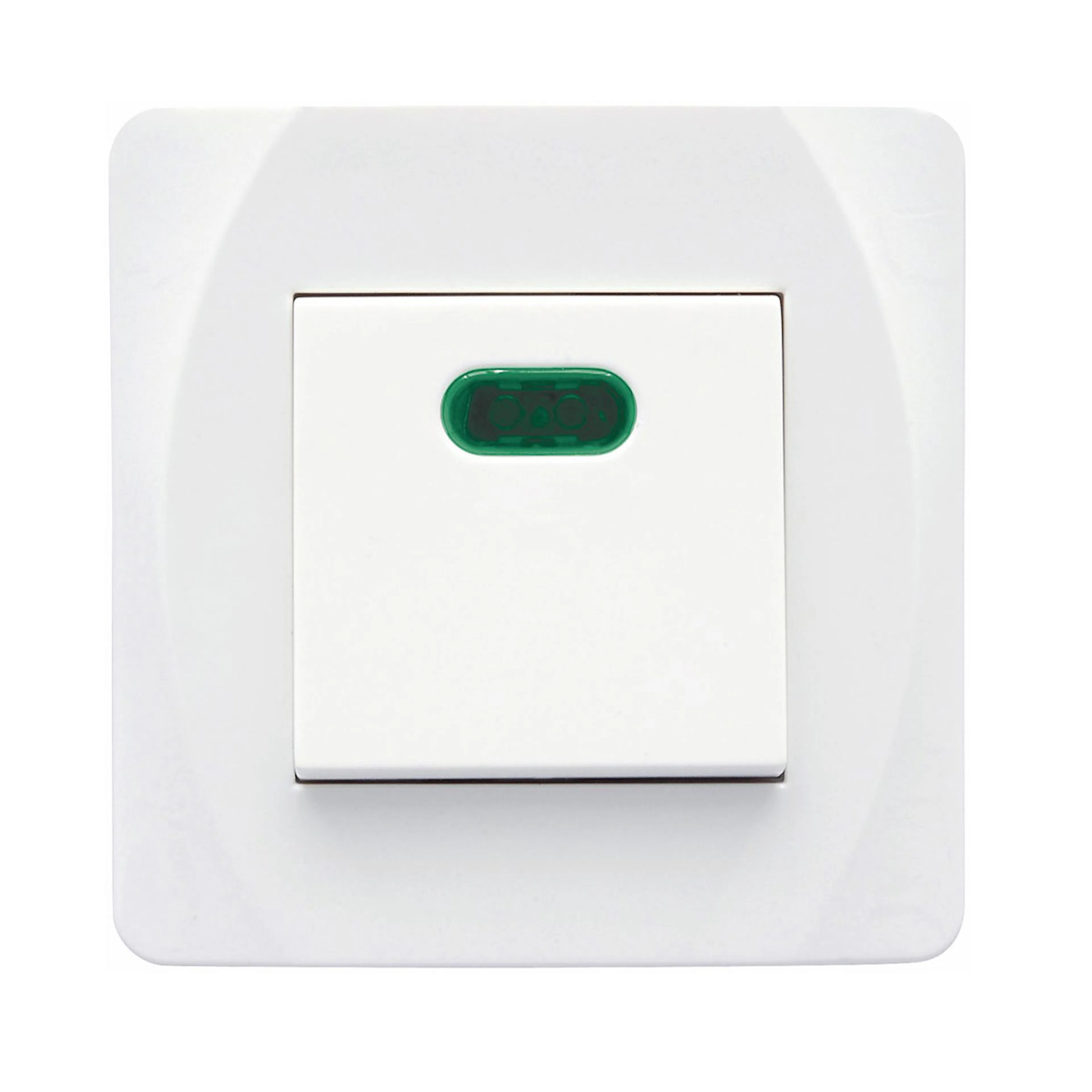 Strömbrytare Malmbergs Nova Infälld 2-Pol med Glimlampa Vit