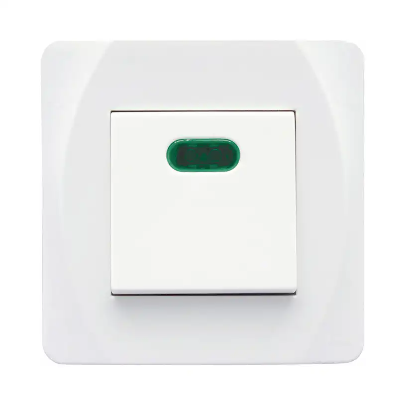 Strömbrytare Malmbergs Nova Infälld 2-Pol med Glimlampa Vit