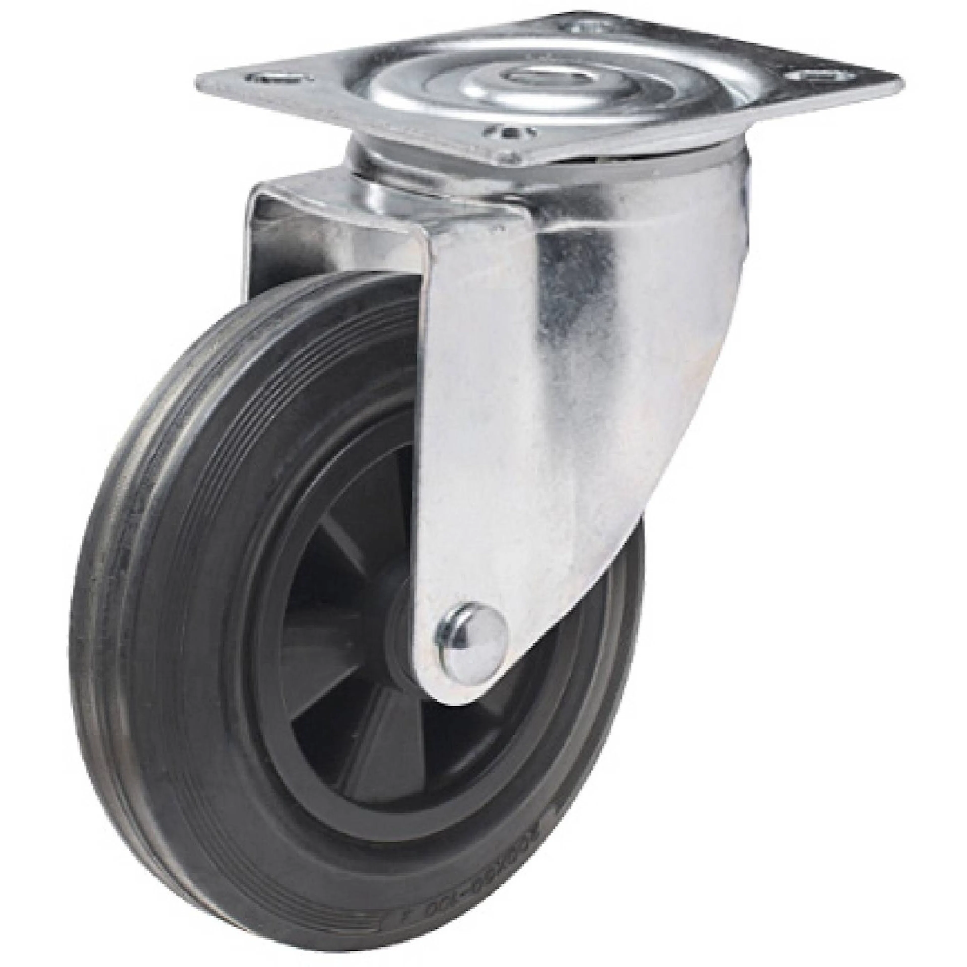 Containerhjul Millers Svart 125 mm