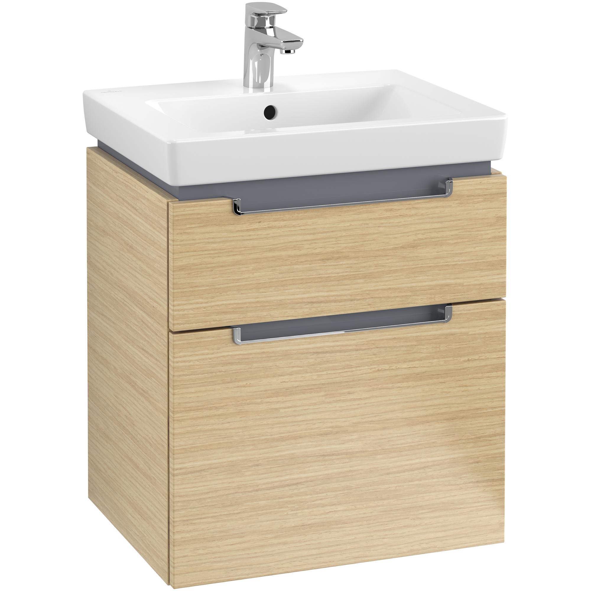 Tvättställsskåp Villeroy & Boch Subway 2.0 med 2 Lådor