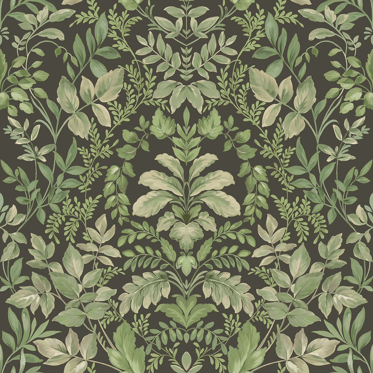 Tapet Holden The Lost Gardens Tavira Charcoal Green 91693