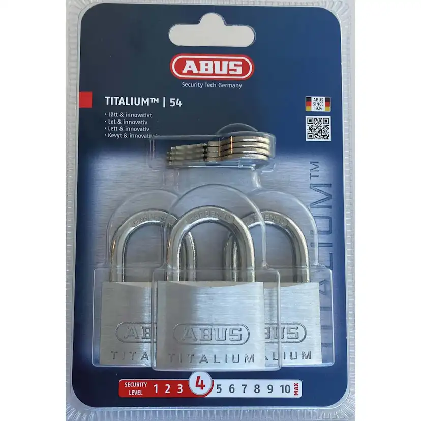 Hänglås Abus 54Ti/40 3 st Ll Tital