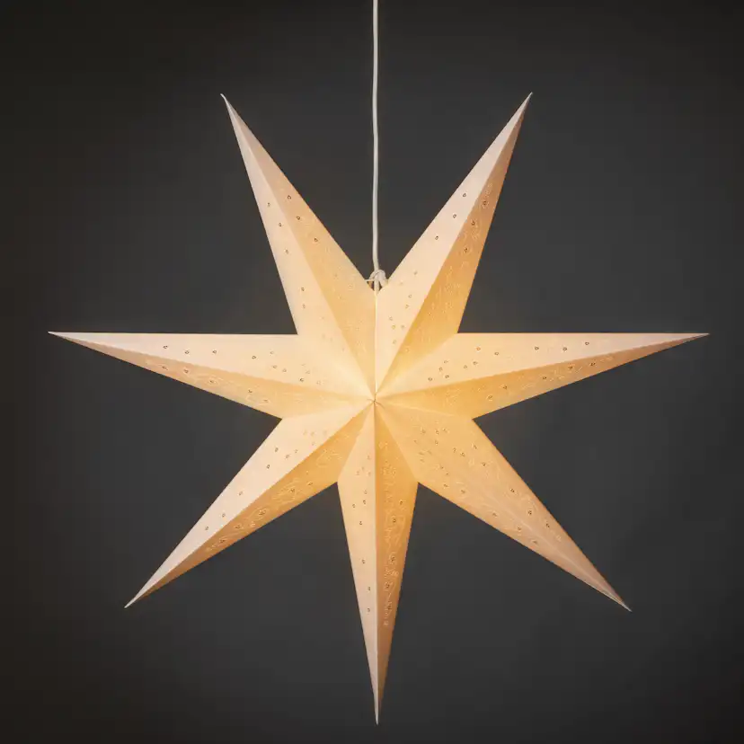 Adventsstjärna Gnosjö Konstsmide Vit Mönster 78 cm