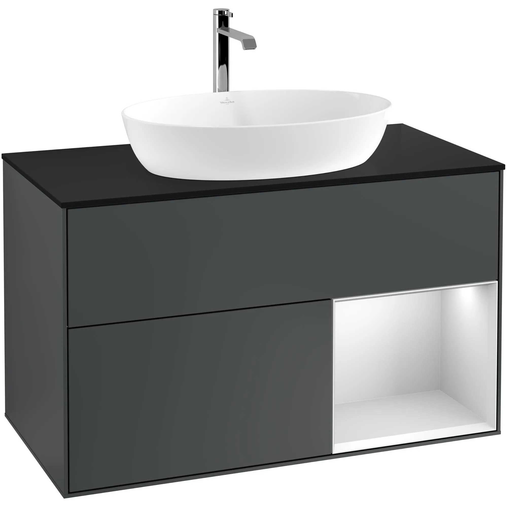 Tvättställsskåp Villeroy & Boch Finion med 2 Lådor Hylla och Bänkskiva för Fristående Tvättställ från Artis & Collaro