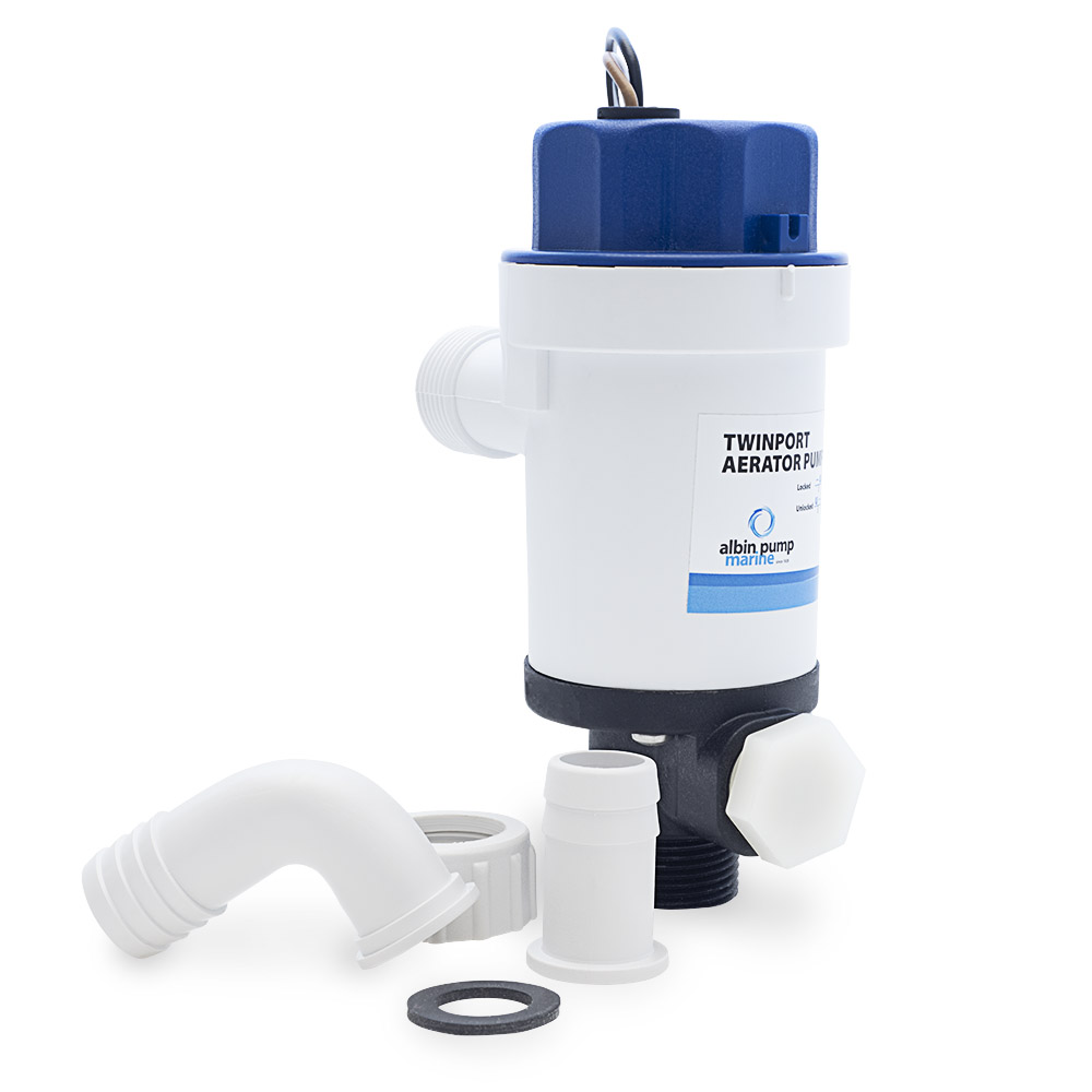 Pump Albin Group Marine Twinport Aerator 750 GPH 12V