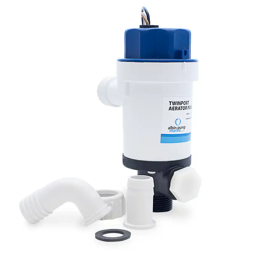 Pump Albin Group Marine Twinport Aerator 500 GPH 12V