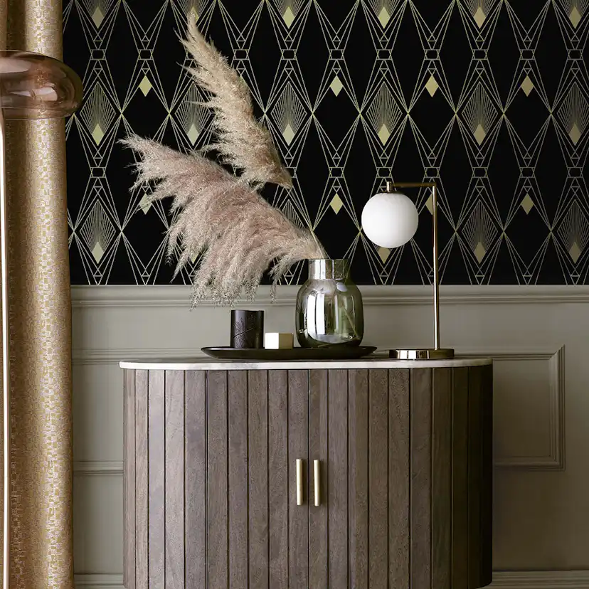 Tapet NEXT Deco Geometric Black